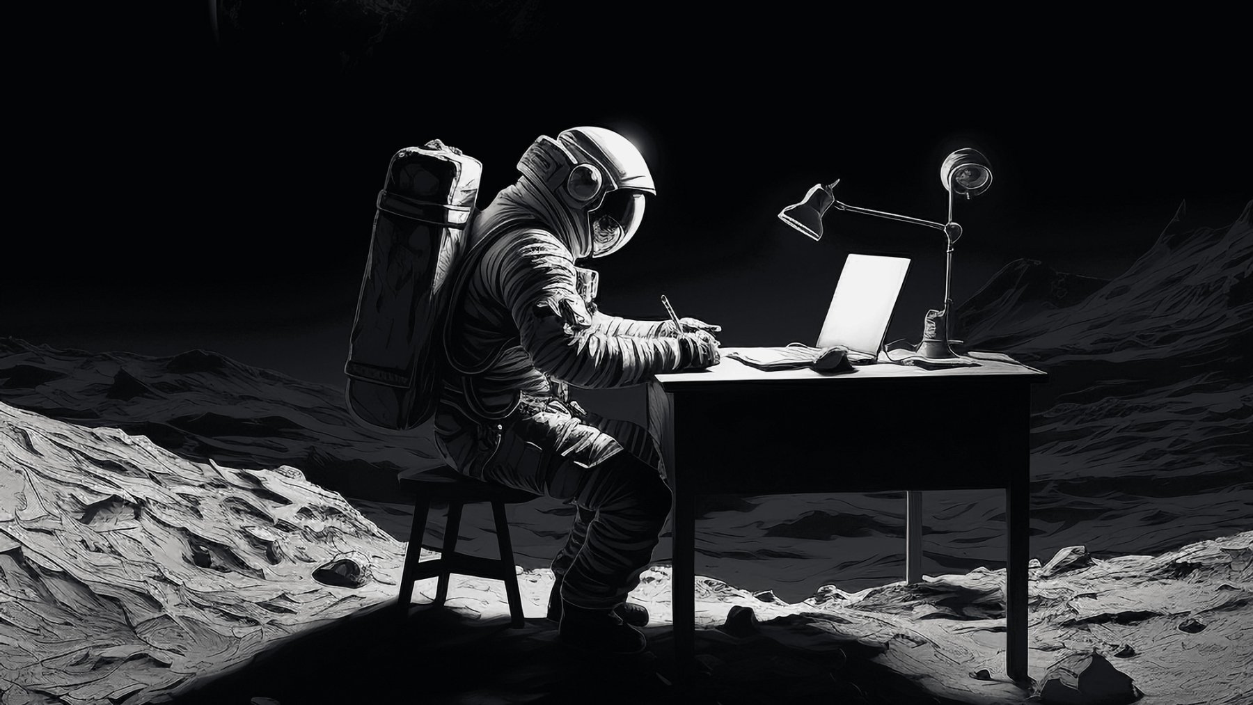 Astronaute dessinant